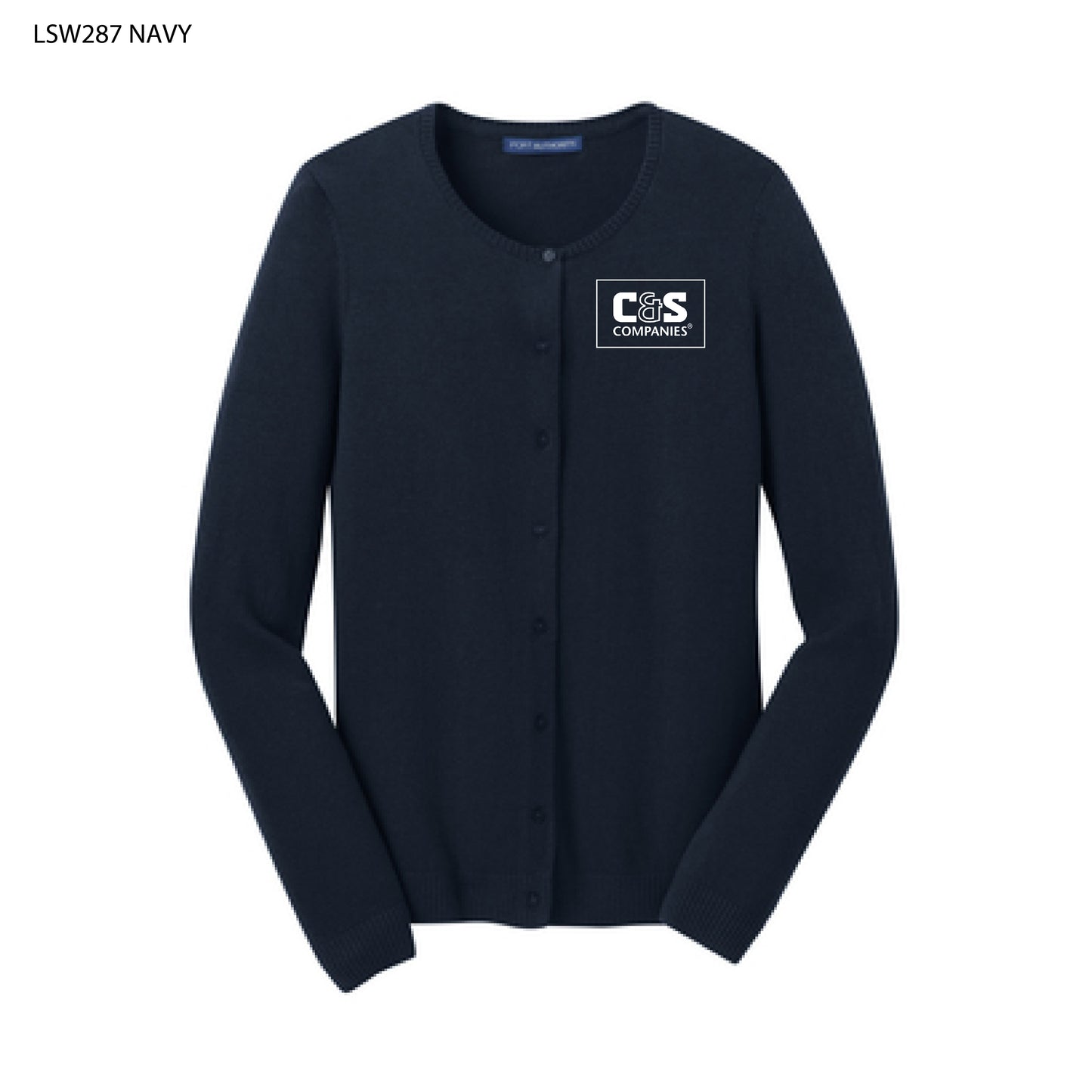 Port Authority® Women’s Easy Care Crewneck Cardigan Sweater