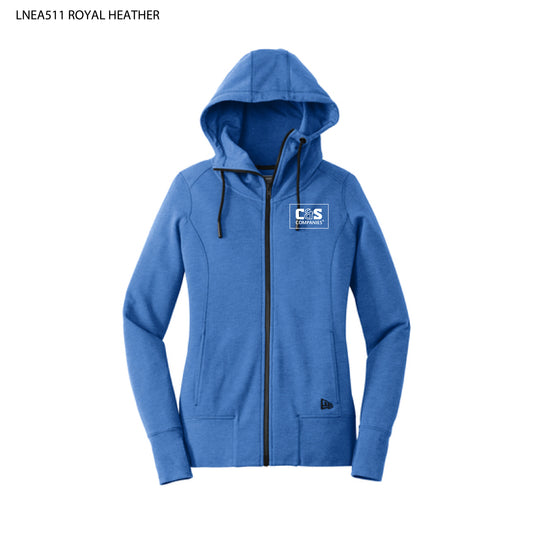 New Era® Ladies Tri-Blend Fleece Full-Zip Hoodie