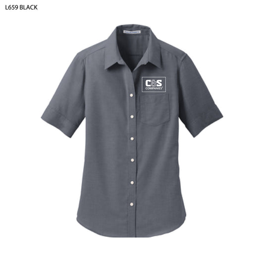 Port Authority® Ladies Short Sleeve SuperPro™ Oxford Shirt